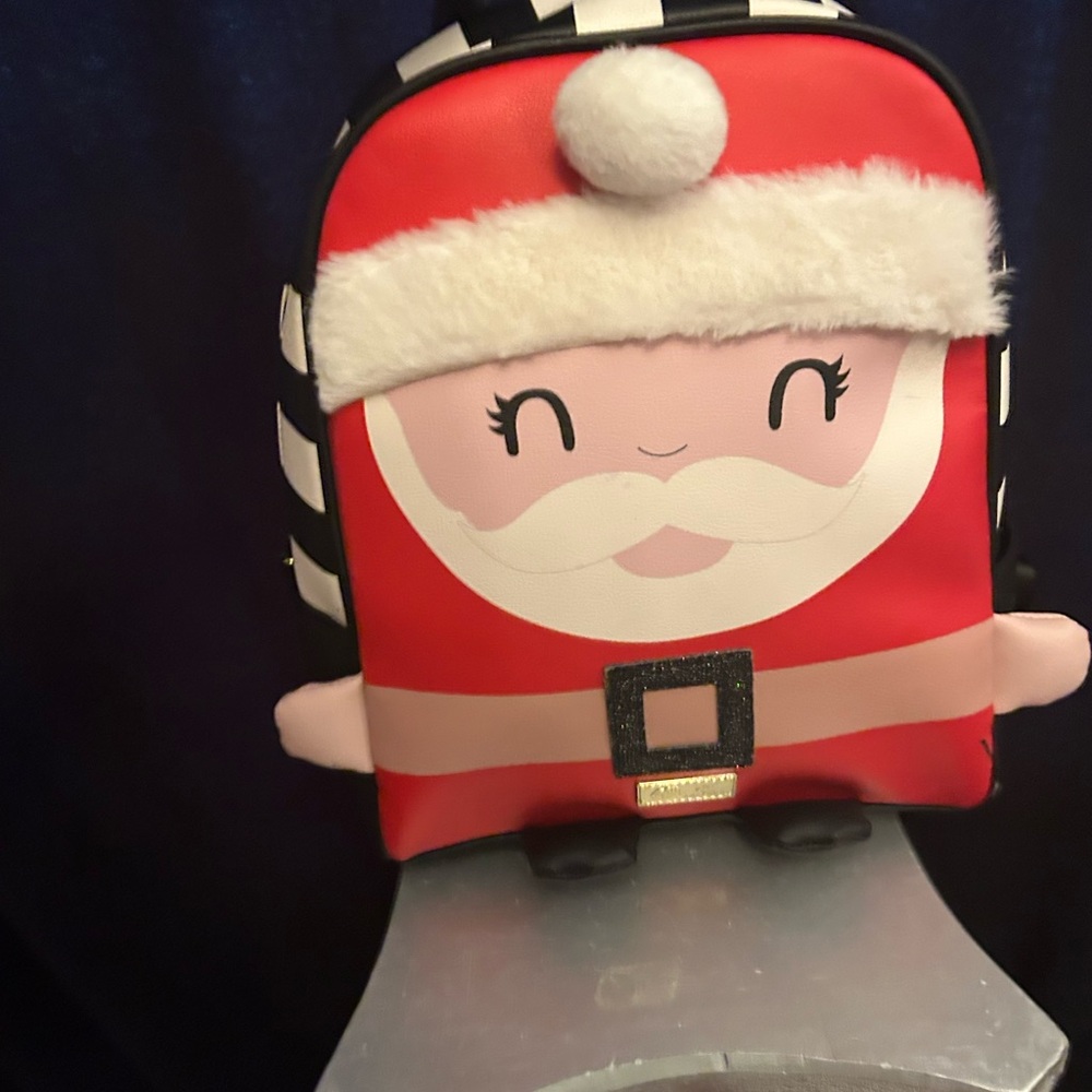 Betsey Johnson Festive Santa Backpack - Red, Black, White